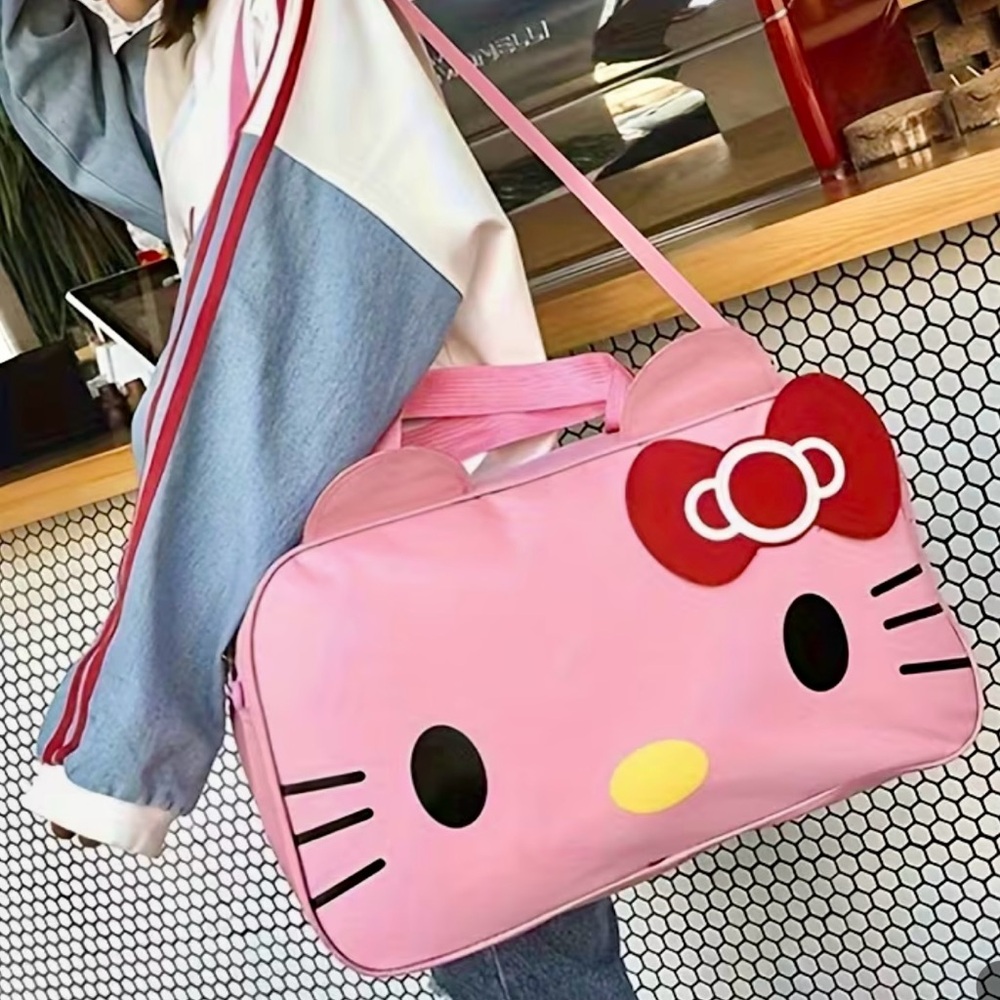 Hello Kitty Pink Travel Bag with Red Bow